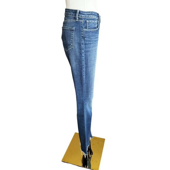 L’AGENCE Ruth High Rise Straight Leg Jeans in Naples Wash Blue Size:27 - Picture 7 of 12